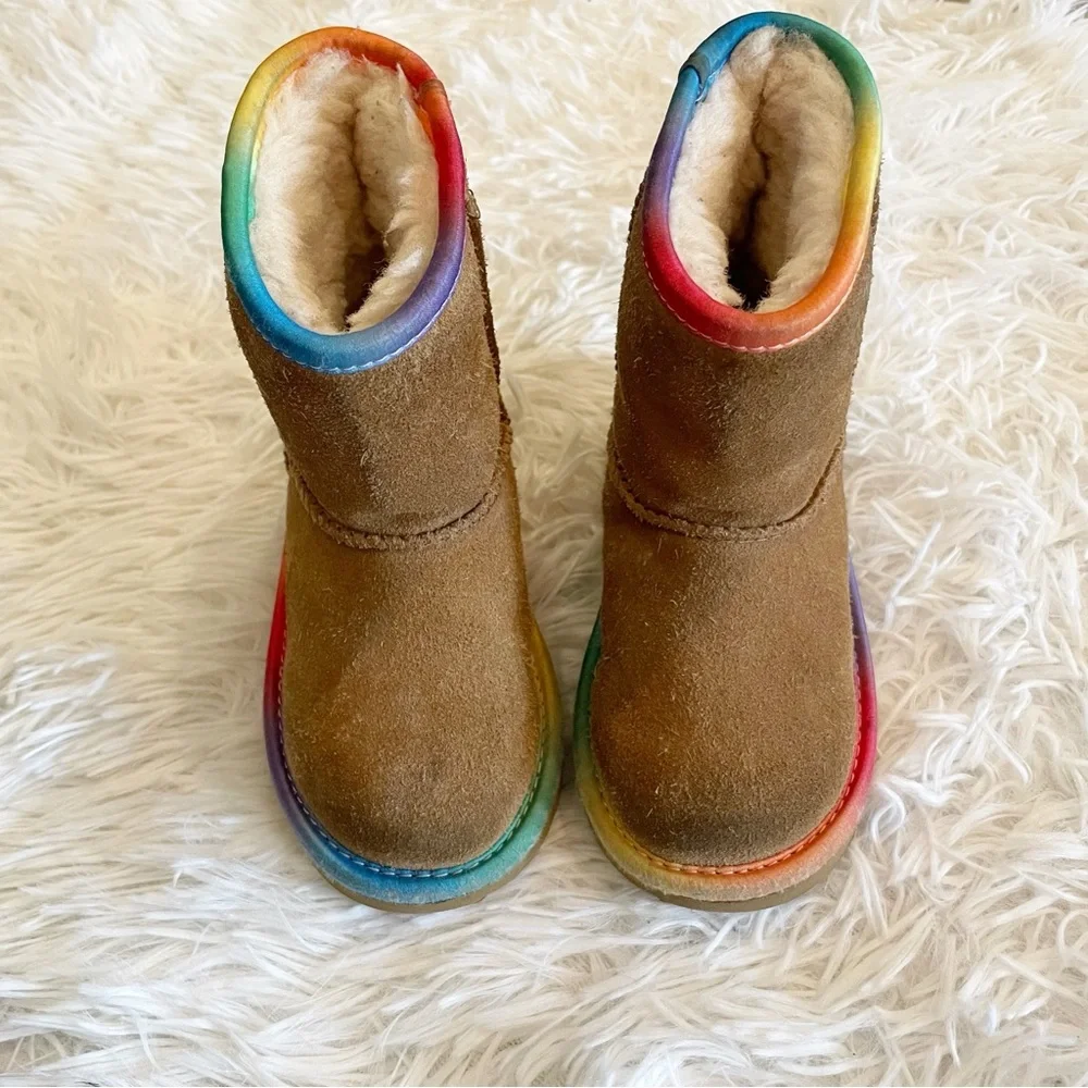 UGG Boots Rainbow Trim Little Girls 8